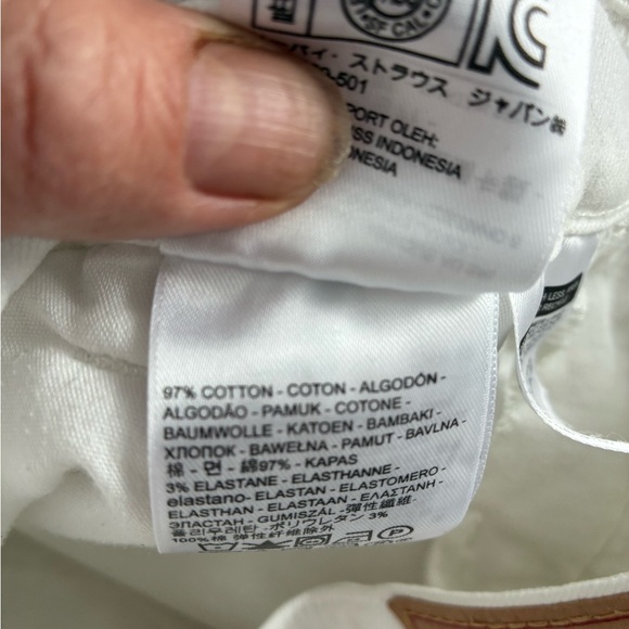 Classic Levi's 721 High-Rise Skinny White Denim (Size 27) - Picture 9 of 12